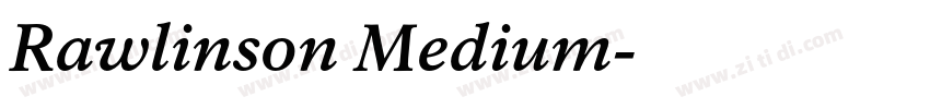 Rawlinson Medium字体转换